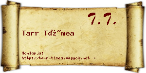 Tarr Tímea névjegykártya