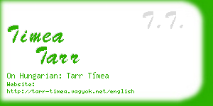 timea tarr business card